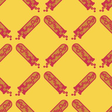 Kimya test tüpleri parlak arka plan üzerinde. Seamless modeli.