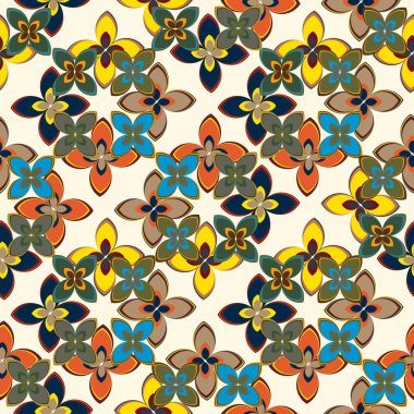  soyut çiçek geometrik Dikişsiz desen arka planı için