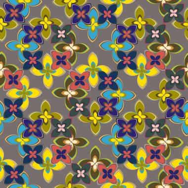  soyut çiçek geometrik Dikişsiz desen arka planı için