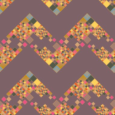 Mozaik, vektör çizim küpleri ve kareler