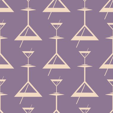 Tropik kokteyller desen, renkli kesintisiz vektör çizim