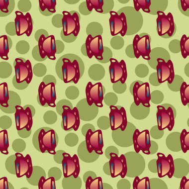 Bardak kahve veya çay arka plan seamless modeli üzerinde noktalı.