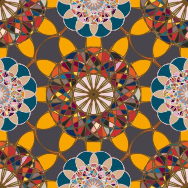  soyut çiçek geometrik Dikişsiz desen arka planı için