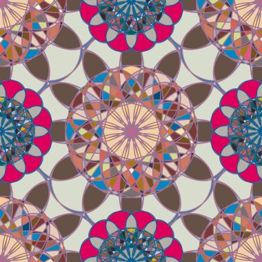  soyut çiçek geometrik Dikişsiz desen arka planı için