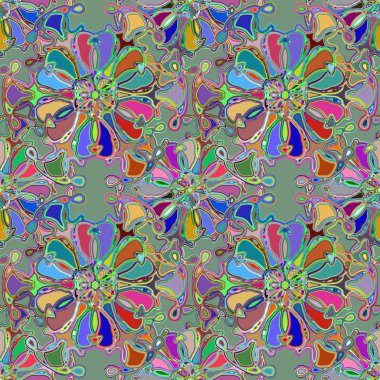 Soyut kaleydoskop renkli Dikişsiz desen arka planı için. 