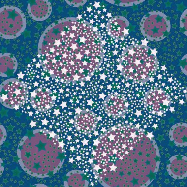 soyut geometrik renkli seamless modeli yıldız ile. Vektör çizim 