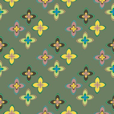  soyut çiçek geometrik Dikişsiz desen arka planı için