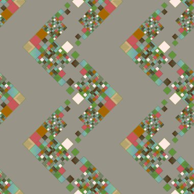 Mozaik, vektör çizim küpleri ve kareler