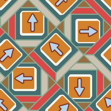 Kot düğmeleri Dikişsiz desen vektör çizim ile 