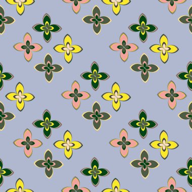  soyut çiçek geometrik Dikişsiz desen arka planı için