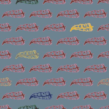 Memphis tarzı zemin ağaç yaprakları 