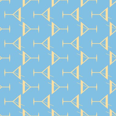 Tropik kokteyller desen, renkli kesintisiz vektör çizim