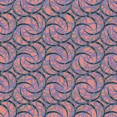 vektör çizim arka planı için daireler ile seamless modeli   