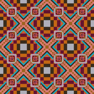 Geometrik etnik desen sorunsuz tasarım arka plan veya duvar kağıdı için