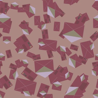 Zarflar seamless modeli, vektör çizim 