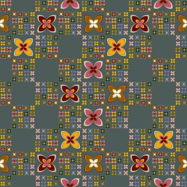  soyut çiçek geometrik Dikişsiz desen arka planı için