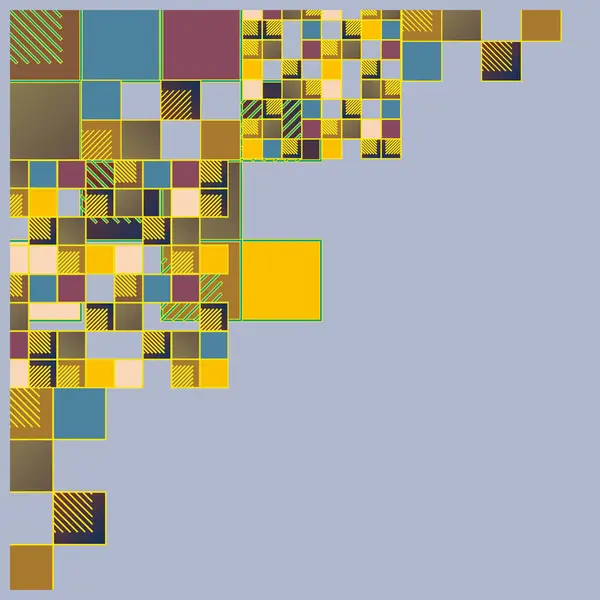 五颜六色的抽象图形像素 立方体和正方形的向量例证 — 图库矢量图片