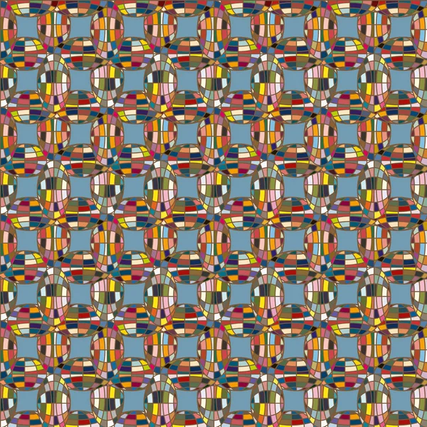 彩色马赛克球体的抽象万花筒图案 — 图库矢量图片