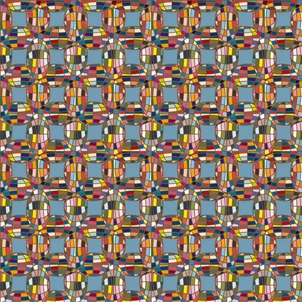 Patrón Caleidoscopio Abstracto Con Globos Mosaico Colores — Vector de stock