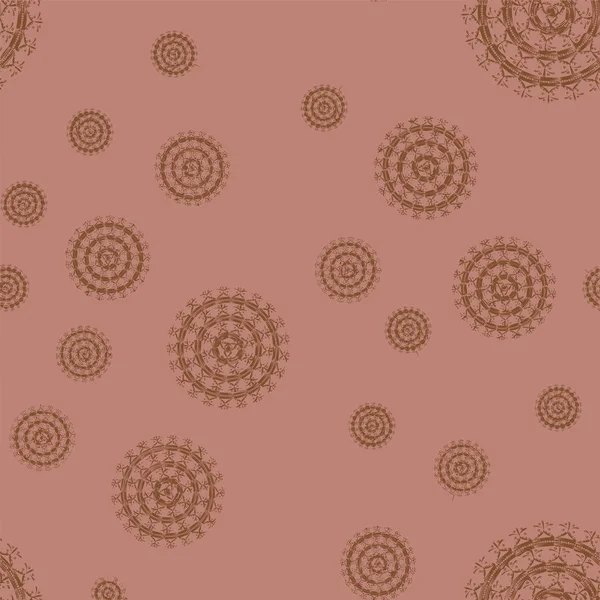 Modèle Mandala Abstrait Sans Couture Ornement Composé Formes Simples — Image vectorielle