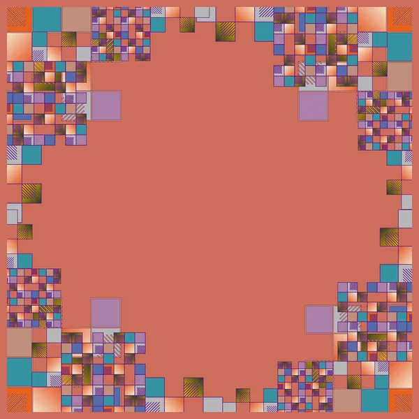 几何立方体和正方形背景的无缝抽象向量例证 — 图库矢量图片
