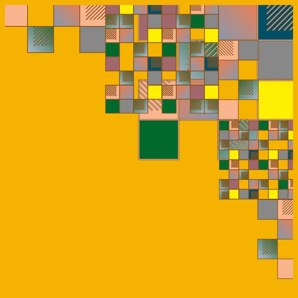 Kolorowy Streszczenie Pikseli Grafiki Ilustracji Wektorowych Kostki Placów — Wektor stockowy