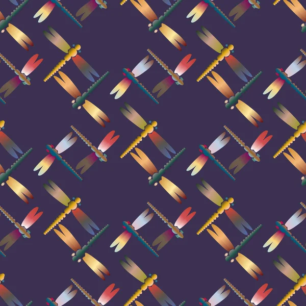 Dekoratif renkli seamless modeli ile şirin yusufçuk