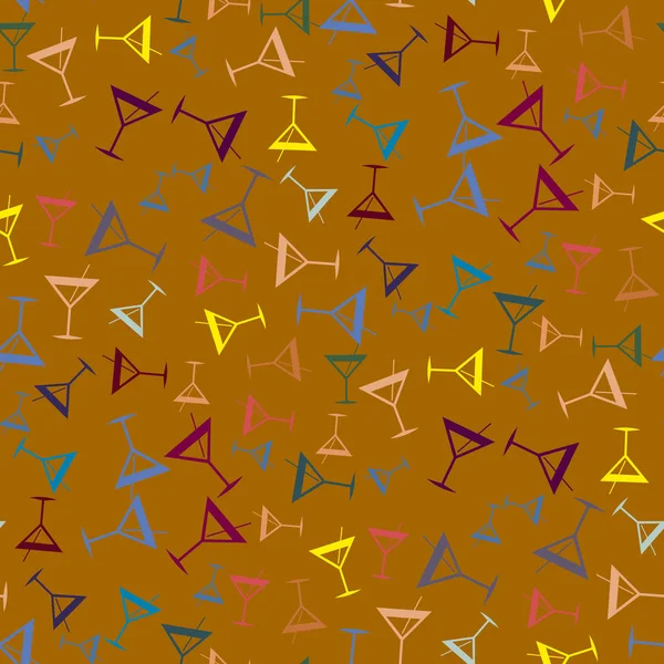 Tropik kokteyller desen, renkli kesintisiz vektör çizim