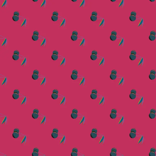 Cute Cherries Seamless Pattern Vector Illustration — Stock Vector