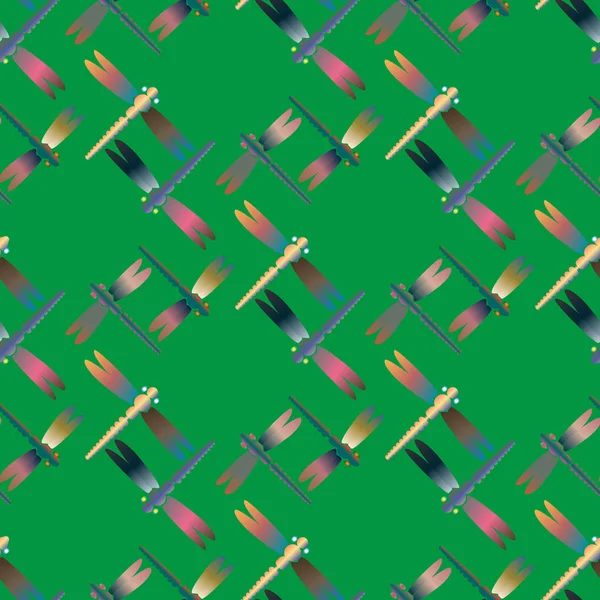 Dekoratif renkli seamless modeli ile şirin yusufçuk