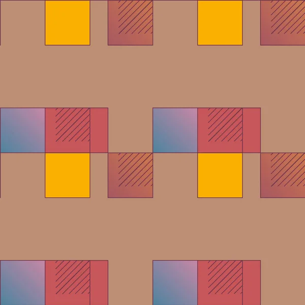 Mosaico Ilustração Vetorial Cubos Quadrados — Vetor de Stock
