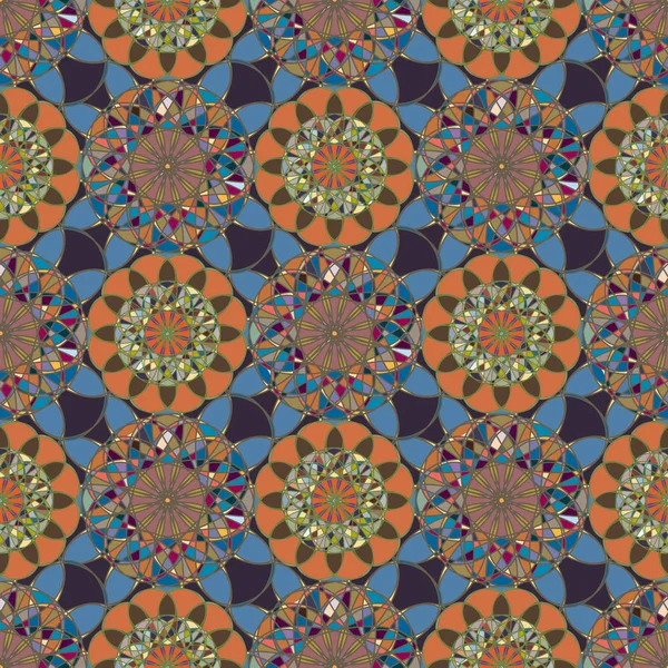 Streszczenie Tło Mandali Kolorowe Mozaiki Kalejdoskopie — Wektor stockowy