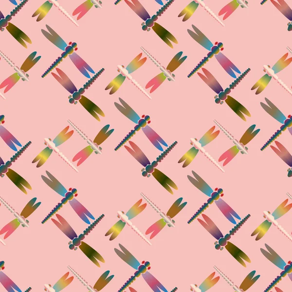 Dekoratif renkli seamless modeli ile şirin yusufçuk