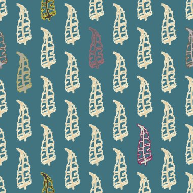 Memphis tarzı zemin ağaç yaprakları 