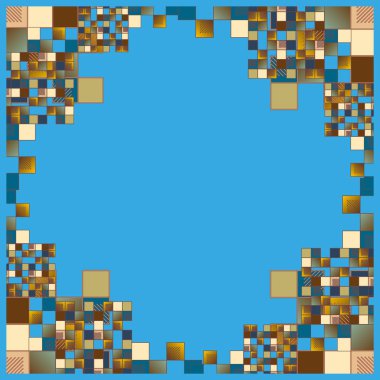 grafik küpleri ve kareler arka plan, sorunsuz tasarlamak vektör çizim 