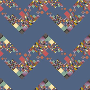 soyut grafik Mozaik, vektör çizim küpleri ve kareler