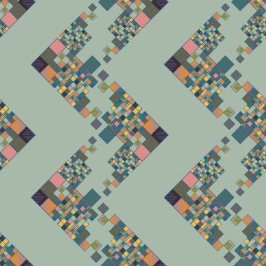 soyut grafik Mozaik, vektör çizim küpleri ve kareler