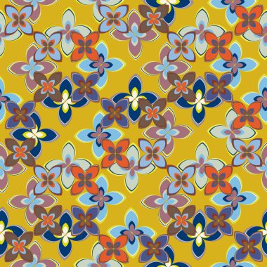  soyut çiçek geometrik Dikişsiz desen arka planı için