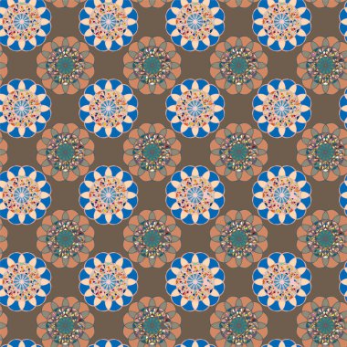  soyut çiçek geometrik Dikişsiz desen arka planı için