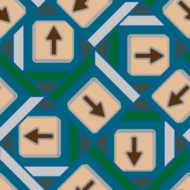 Kot düğmeleri Dikişsiz desen vektör çizim ile 