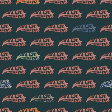 Memphis tarzı zemin ağaç yaprakları 