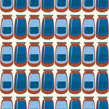 Kavanoz ile rustik ev konserve yeni dikişsiz desen arka planı için.