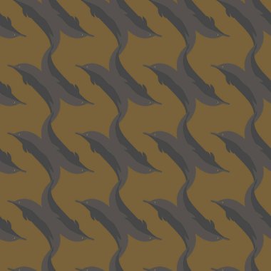 Dekoratif renkli seamless modeli sevimli yunuslar ile