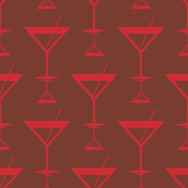 Tropik kokteyller desen, renkli kesintisiz vektör çizim