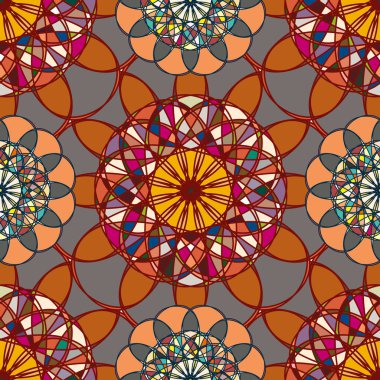  soyut çiçek geometrik Dikişsiz desen arka planı için