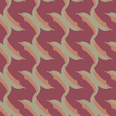 Dekoratif renkli seamless modeli sevimli yunuslar ile