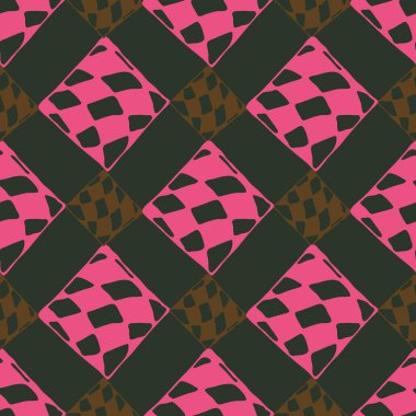 Soyut renkli geometrik Dikişsiz kareli desen arka planı için.