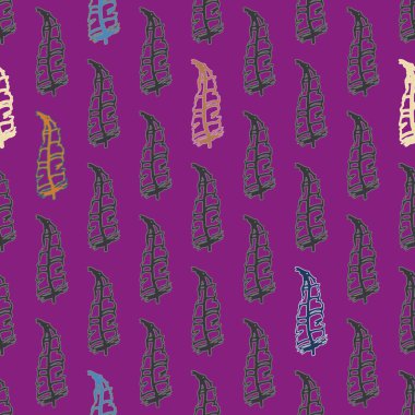 Memphis tarzı zemin ağaç yaprakları 