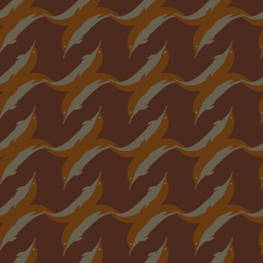 Dekoratif renkli seamless modeli sevimli yunuslar ile