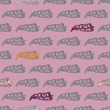 Memphis tarzı zemin ağaç yaprakları 